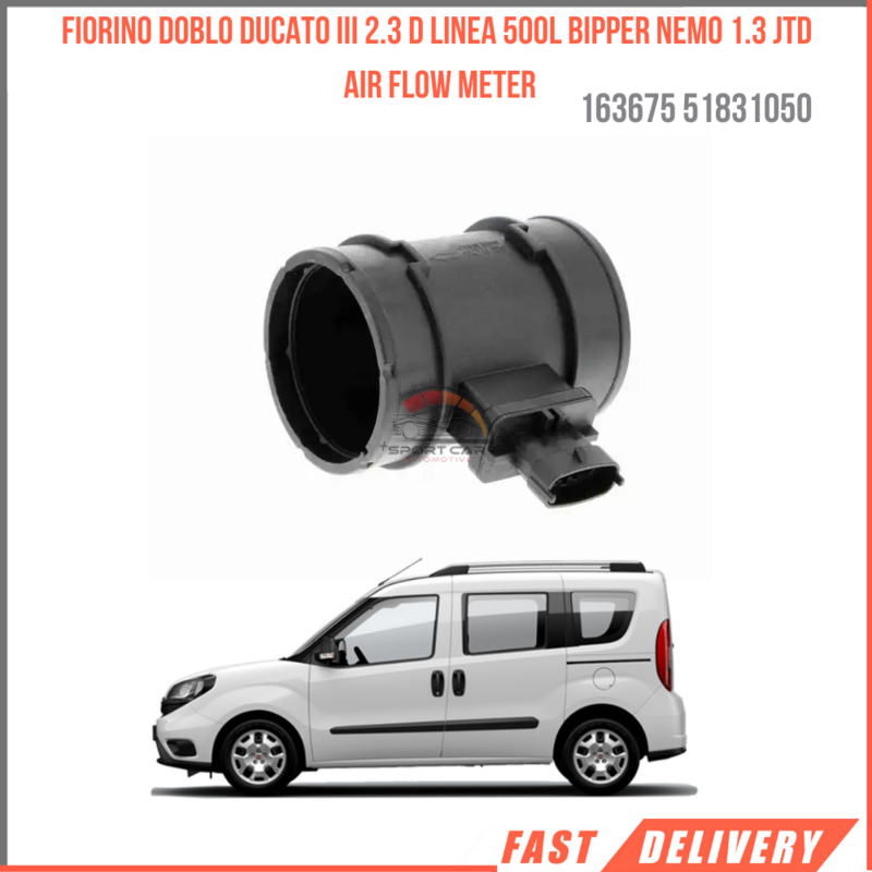 Medidor de Fluxo de Ar Fiat Ducato III, 2.3 D LINEA 500L, BIPPER NEMO 1.3, JTD, 163675, 51831050, AFFORDAN, Alta Qualidade