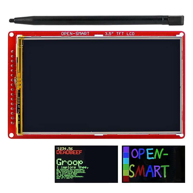Placa de desarrollo de microcontrolador de chip ATmega328P de 3,3 V/5V + placa de expansión TFT LCD de 3,5 pulgadas + bolígrafo + tarjeta SD tarjeta TF de 256MB