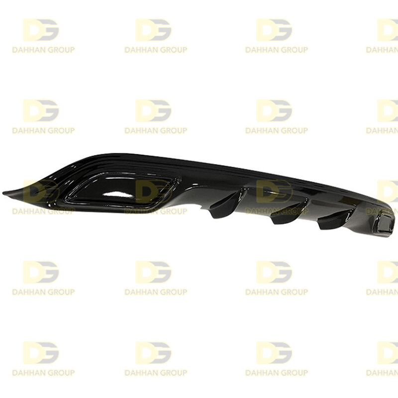Renault Clio 4 2012 - 2019 Sport Style Rear Diffuser Splitter Lip With Left and Right Chrome Tips Piano Gloss Black Plastic