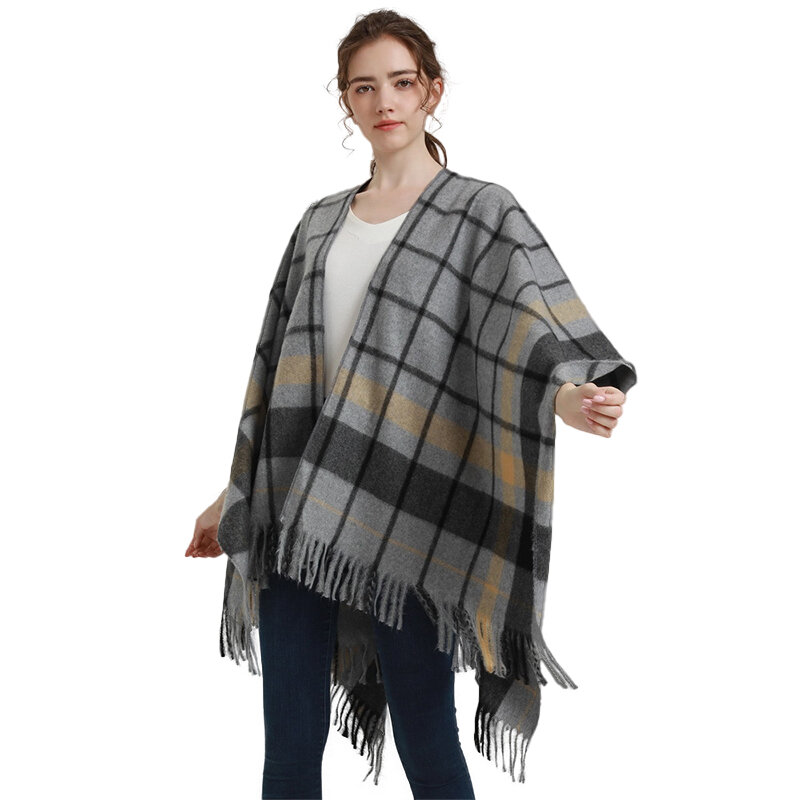 NEW High Quality Women Poncho 130x135cm Shawls Pashmina Winter Scarf Wraps Bufanda Muffler Cashmere Soft Thick Blanket Designer