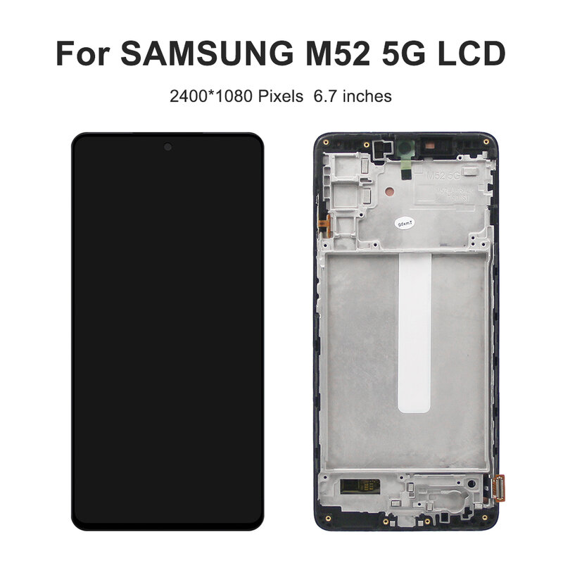 6.7''M52 5G For Samsung For Ori M52 5G M526 M526BR M526B LCD Display Touch Screen Digitizer Assembly Replacement