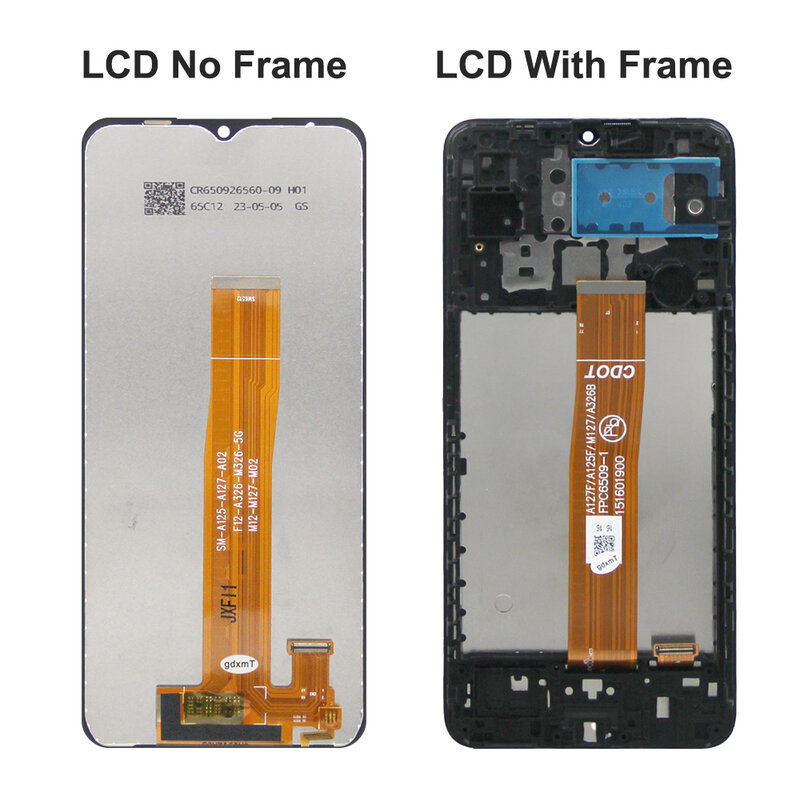 LCD 디스플레이 터치 스크린 디지타이저 어셈블리 교체, 삼성 6.5 용 A12, 오리 A125F A125M A125U A125N A125W