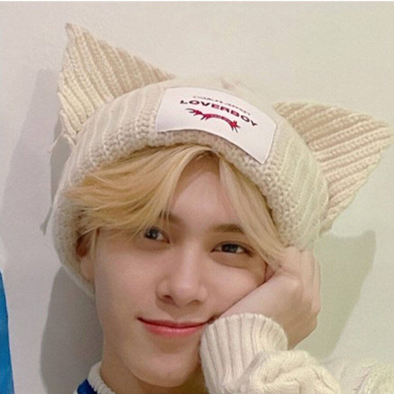 WAYV-Chapeau d'oreille de chat à la mode pour enfants errants, bonnets K-pop, casquette mignonne, équipement de sauna décontracté LoverBoy, HyunJin Hendery