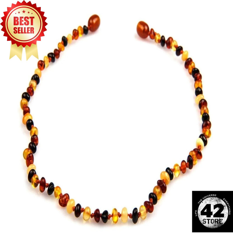 Miracle Baby Necklace Made of Amber Stone Against Teething Sleep Disorders