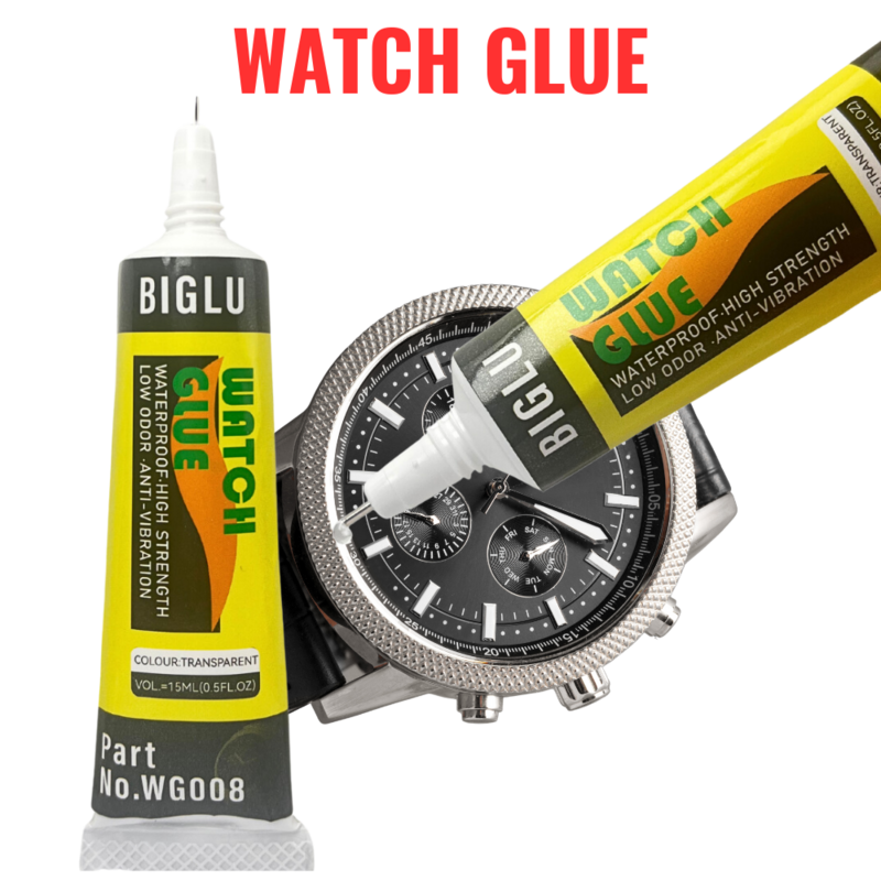 BIGLU 15ml Transparent Soft Waterproof Universal DIY Adhesive Glass Cover Seal Metal Frame Jewelry Smart Watch Repair Glue