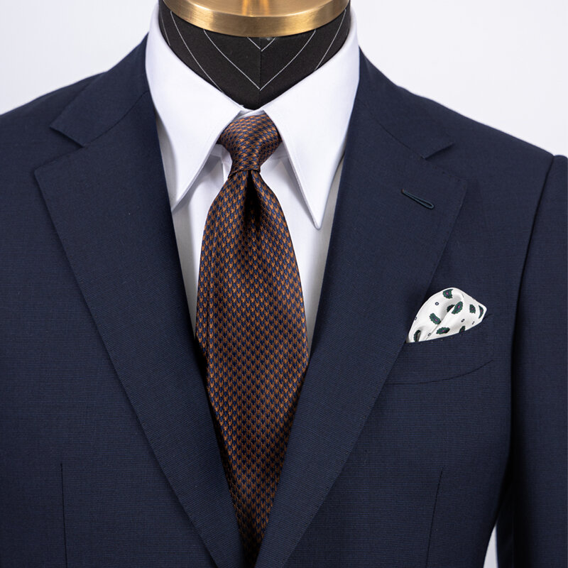 Corbata de negocios para hombre, corbatas de cuello de moda, corbatas de boda, corbatas de padre, corbatas marrones, corbatas de 9cm