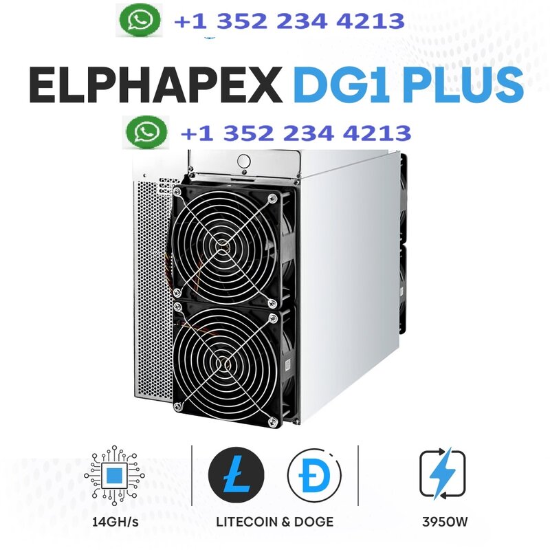 배송 준비 완료!!! Elphapex DG1 PLUS 14G (14000 MH/s) 스크립트 마이너, 신제품