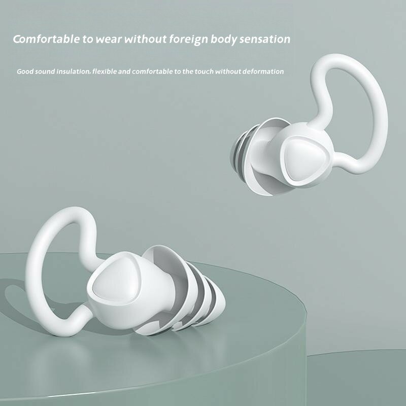 Bouchons d'oreille en silicone souple pour le sommeil, isolation phonique, protection anti-bruit, réduction du bruit du sommeil, bouchons d'oreille étanches pour la natation