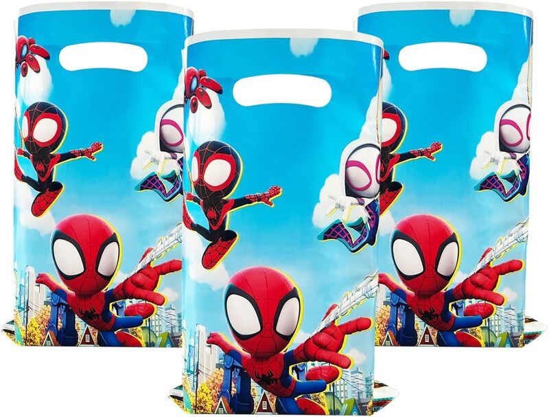 Spidey tas hadiah favorit pesta teman-teman Spiderman, tas permen, tas hadiah, dekorasi pesta ulang tahun bertema Superhero