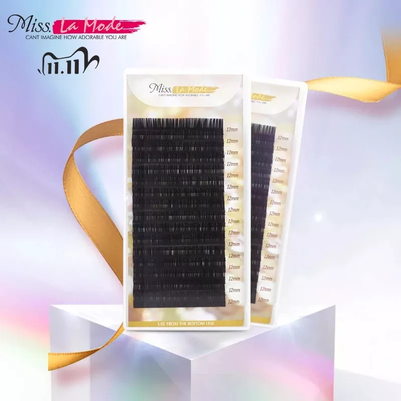 Misslamode 16rows Classic Individual Eyelashes Extension Mink Natural Super Soft Professional Silk Lashes