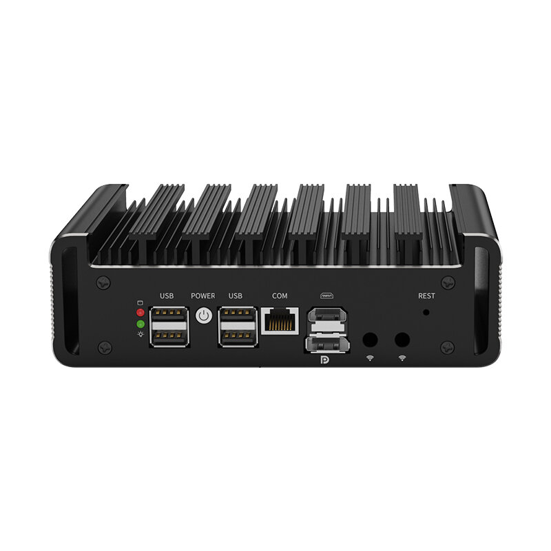 Enrutador de Firewall de 6x2,5G, Mini PC sin ventilador, Intel N100, i226-V, DDR5, NVMe, RJ45, COM, ordenador Industrial, pfSense, OPNsense, PVE