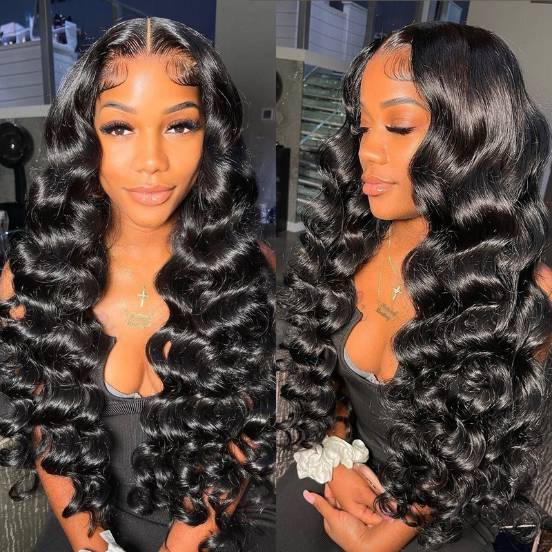 Loose Deep Wave 13x6 HD Lace Front Human Hair Wig Brazilian Nature Wave Glueless Wigs Human Hair 13x4 Lace Frontal Wig For Women