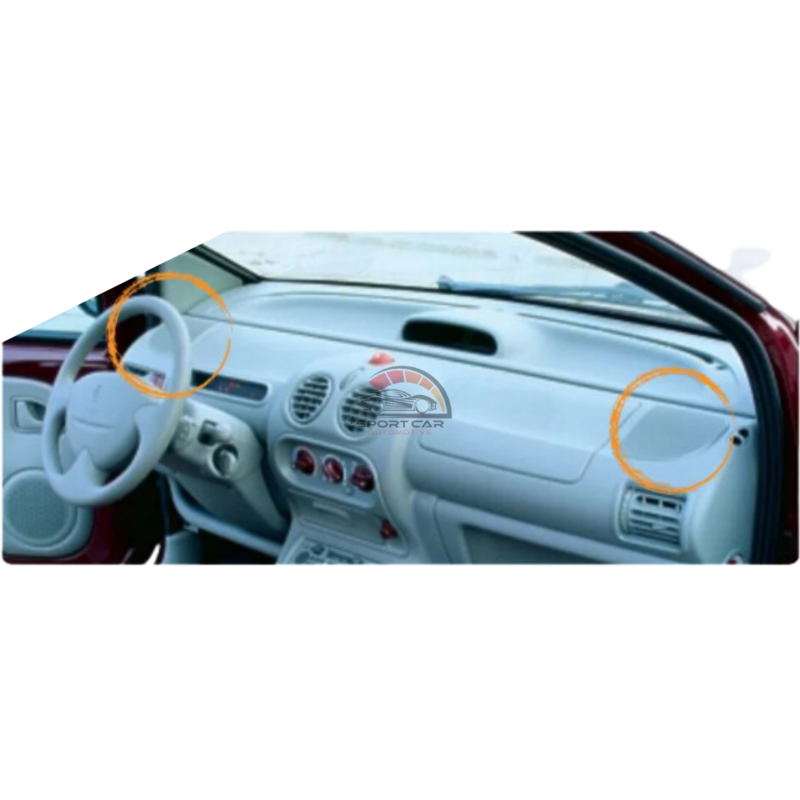 Front Console Top Speaker Capa Grade Frame, Fit para Renault Twingo, Cor cinza, 7701206099, 7700422526, 2 Pcs Set