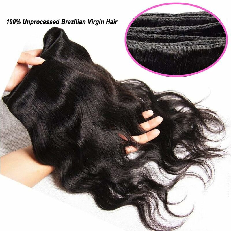 Bundel rambut manusia gelombang tubuh 18 20 22 inci 12A bundel rambut manusia tanpa proses jalinan rambut Virgin Brasil rambut manusia