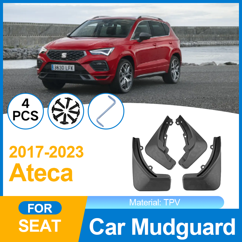 Paralama dianteiro e traseiro para Cupra Seat Ateca, Fender, Mudflaps, Guard Splash, Mud Flap, acessórios de carro, KH7, 2017-2023