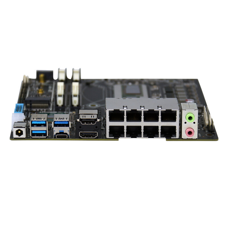Powerful NAS Motherboard 8*2.5G i226 Intel i7-8705G Discrete Graphics AMD Radeon RX Vega M 4GB 2*DDR4 17x17 ITX Firewall Router