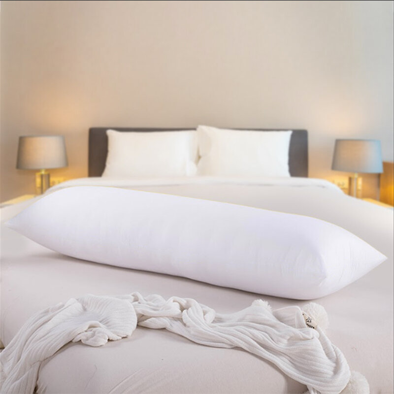 หมอนผ้าฝ้าย dakimakura ยาว150x50ซม. ทำจากผ้าฝ้ายสีขาวหมอนอิงสี่เหลี่ยมผืนผ้าอุปกรณ์ห้องนอนหมอนสำหรับตกแต่งภายในบ้าน