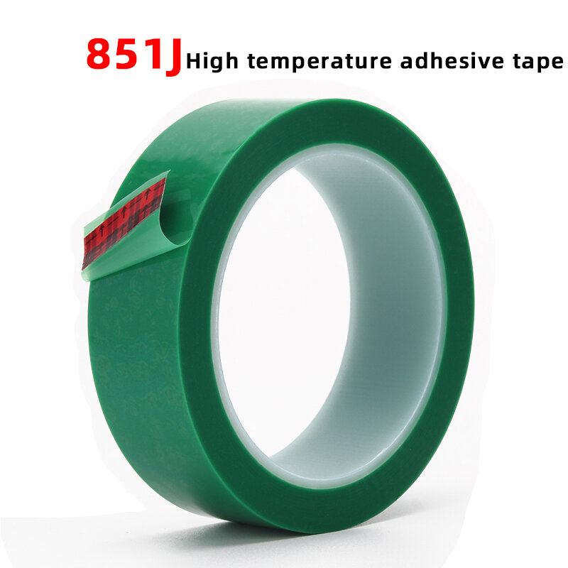 LED selotip pot 851J tahan suhu tinggi rendah menyusut hijau poliester pita Film dengan perekat yang unik