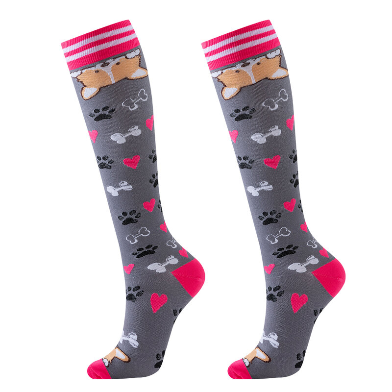 6 Pairs Dog Compression Socks Nurse Compression Socks Animal Sport Ladies Lady Women Running