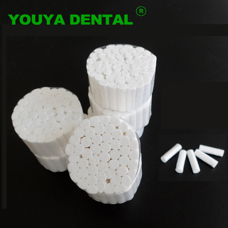 Descartável dental médico cirúrgico algodão rolls dentes branqueamento limpeza de alta pureza algodão rolo dentista odontologia consumíveis
