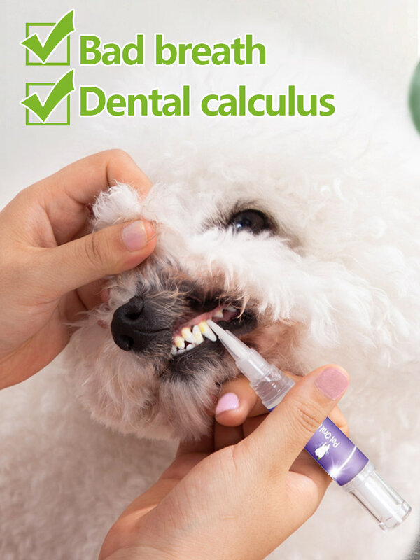 Отбеливающая ручка для чистки зубов домашних животных, уход за собаками, прибор для удаления зубного налета, отбеливание зубов, освежение дыхания