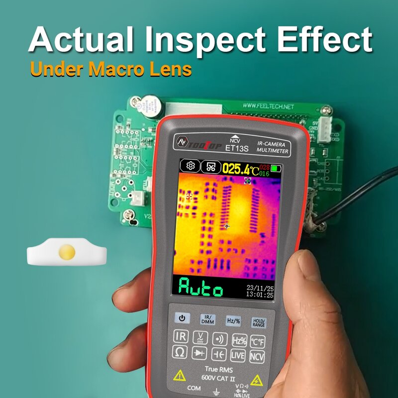 Makro objektiv für Tooltop et13s Wärme bild kamera et13s dediziertes Makro objektiv für die Leiterplatte inspektion