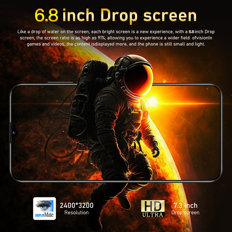 X5 Pro Dual Sim Smartphone Android, Telemóveis, 7.0 HD Screen, 16G + 1T, 5G, Desbloqueado, 108MP, 7000mAh, Celular, Original