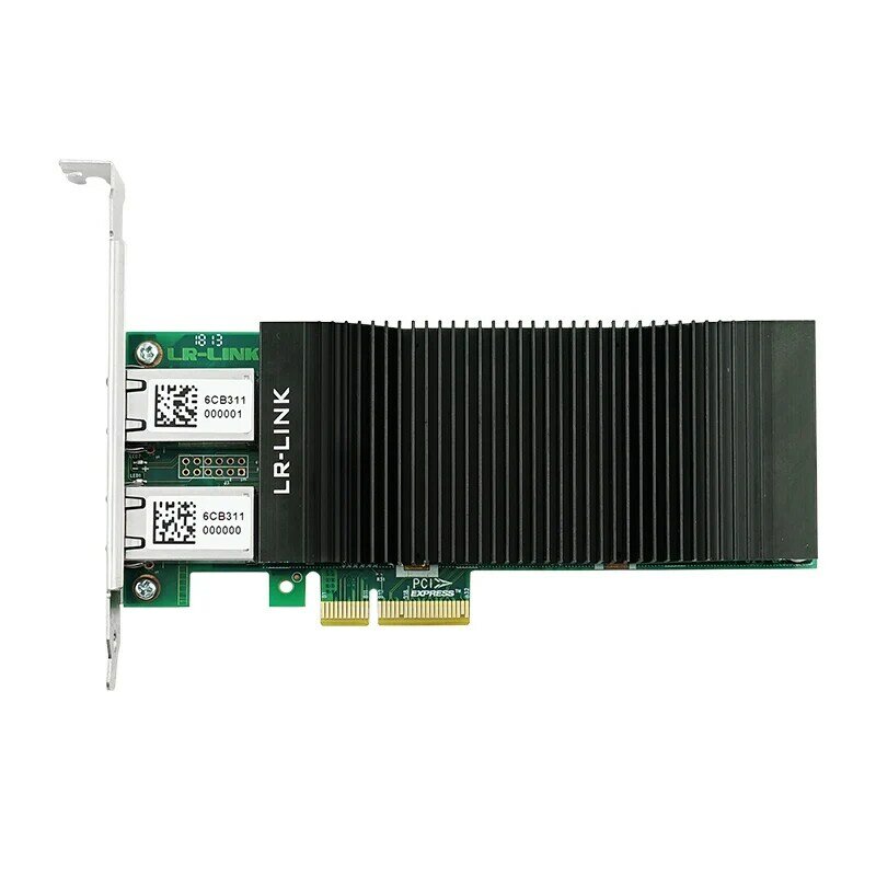LR-LINK-tarjeta de interfaz GigE 2002PT-POE 802.3at, Gigabit Ethernet POE + Frame Grabber NIC pci-express 2xRJ45 Intel I350