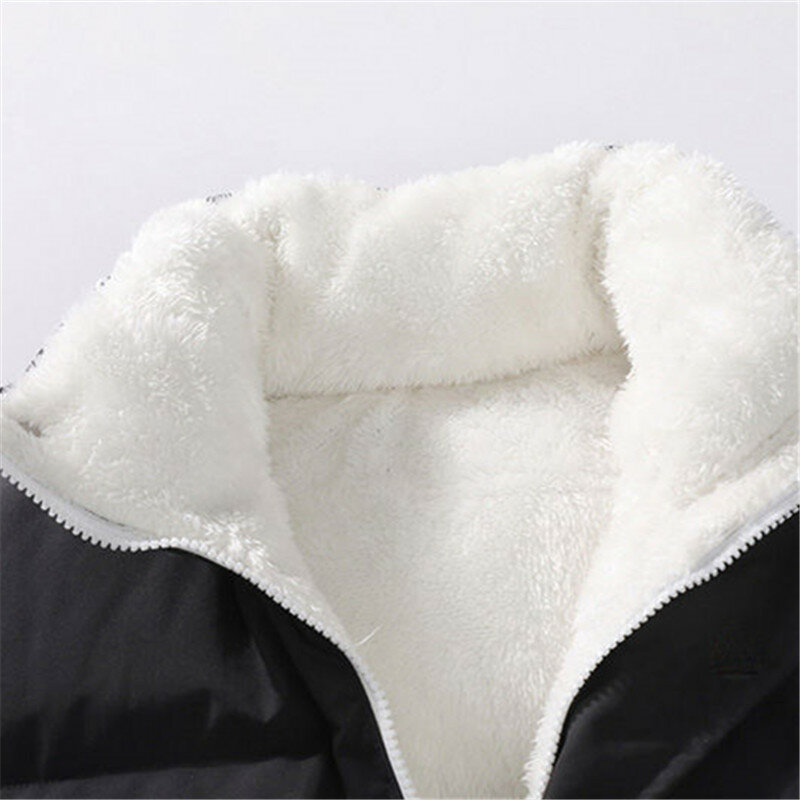 Nieuwe Winter Vesten Mannen Fleece Warm Mouwloze Jas Casual Heren Solid Vest Dikke Mode Stand Kraag Rits Vest Uitloper