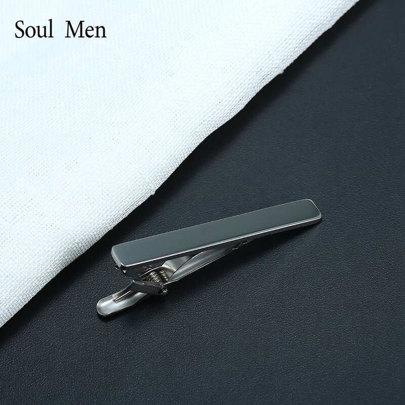 Klasyczny krawat klips dla mężczyzn ze stali nierdzewnej srebrny wysokiej jakości dzień pamięci