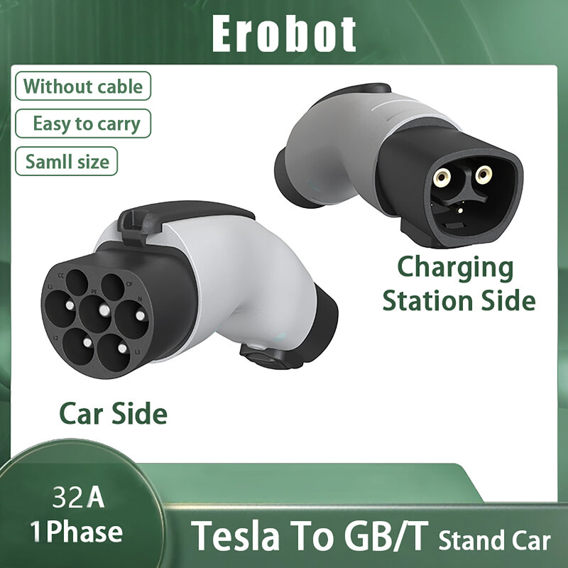Tesla modele y 2024 elektryczne akcesoria samochodowe z blokadą ładowarka EV adaptera Tesla do GBT wszystkie dla akcesoria samochodowe EV Adapter do samochodu