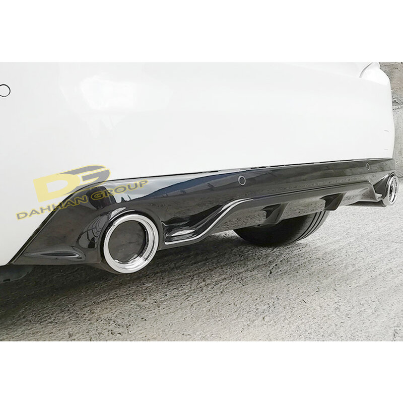 Peugeot 308 2012-2018 Heck diffusor Flügels poiler mit links rechts Chrom spitzen Klavier glänzend schwarz Oberfläche Kunststoff Pejo Kit