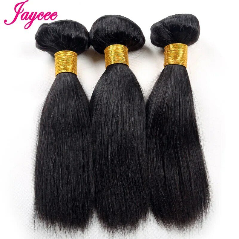 Brazilian Straight Weave extensões de cabelo, Bone Straight Bundles, 100% não transformados cabelo humano, cabelo virgem, 3 Pacotes