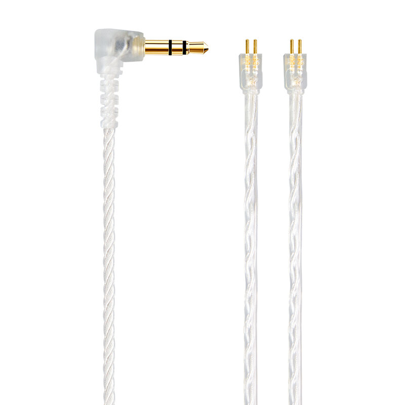 2Pin srebrny kabel do słuchawek przewód do douszny system monitorowania pasuje do 1964 w4r um3x es3 es5