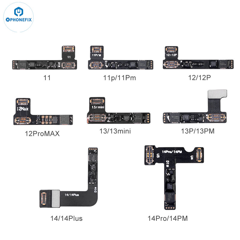 PHONEFIX-Cable flexible de batería preprogramado, sin programación, para iPhone 11, 12, 13, 14 Pro Max, para resolver mensajes de Error