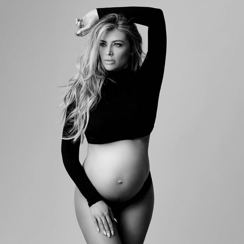 Zwangerschapsfotografie Rekwisieten Kleding Stretch Katoenen Korte T-Shirt Set Ondergoed Kleding Voor Het Maken Van Foto 'S Van Zwangere Vrouwen