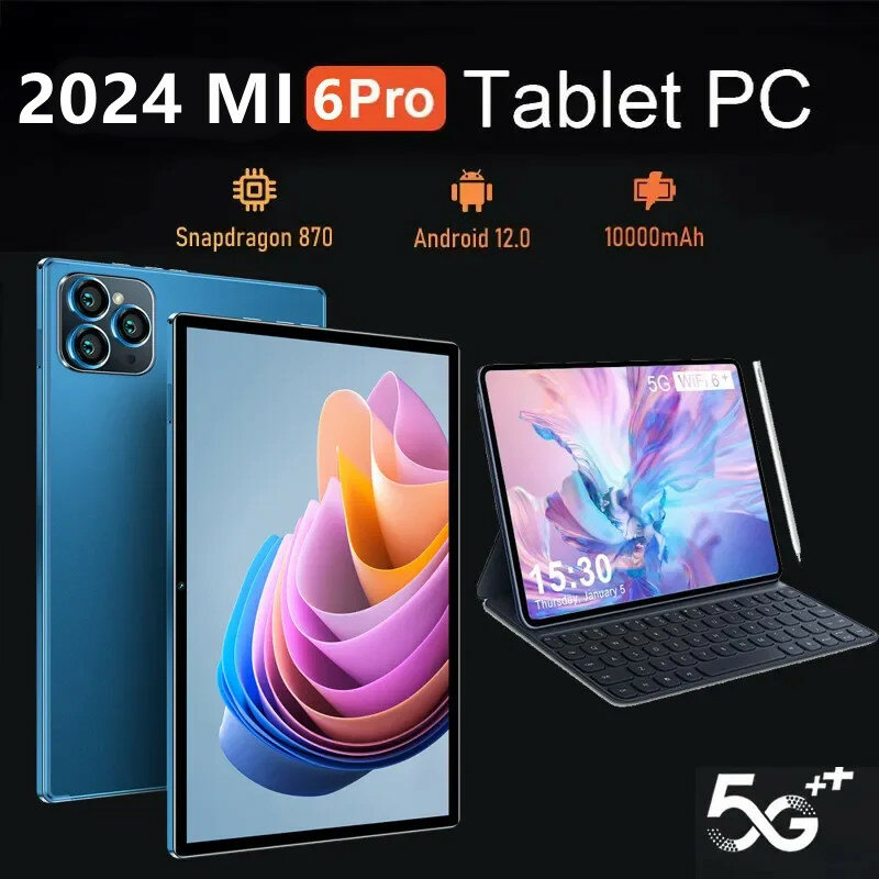2023 New PAD 6 PRO Tablet  Android 12 16GB+1T 11 Inch HD Snapdragon 870 10 Core 5G Dual SIM Card or Wifi Google Play Tablets