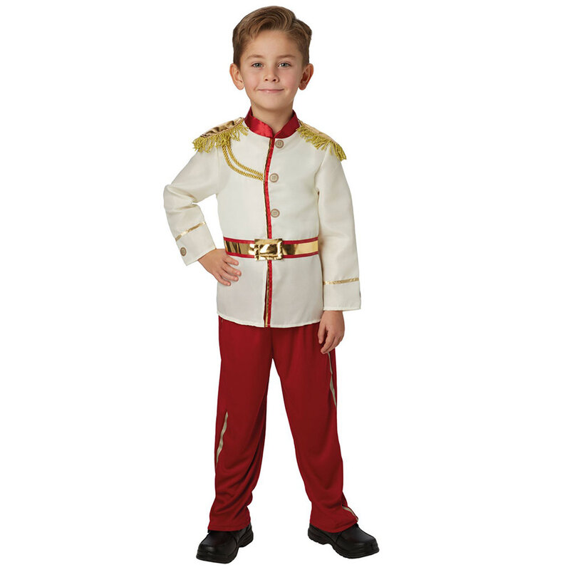 Dzieci kopciuszek średniowieczny królewski strój Cosplay chłopcy książę z bajki dziecko kostium na Halloween