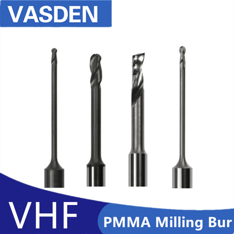 VHF K5 PMMA Milling Burs P250-F1-40 P100-R2-40 Dental Lab MaterialCADCAM Milling Burs NC Drill Tool