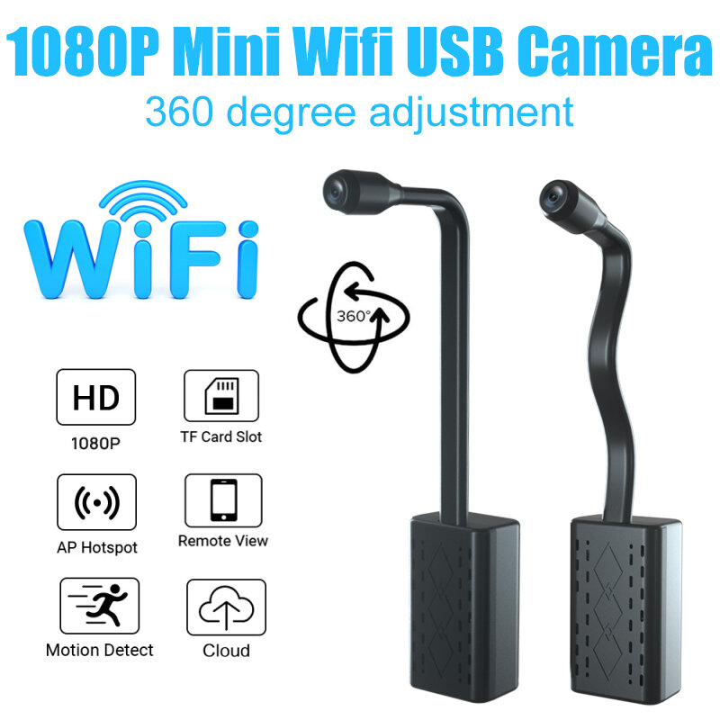 Kamera Mini HD Perlindungan Keamanan Perekaman Loop Kamera IP Pengawasan Jarak Jauh Baterai Sensor Perekam Audio Rahasia Video WiFi
