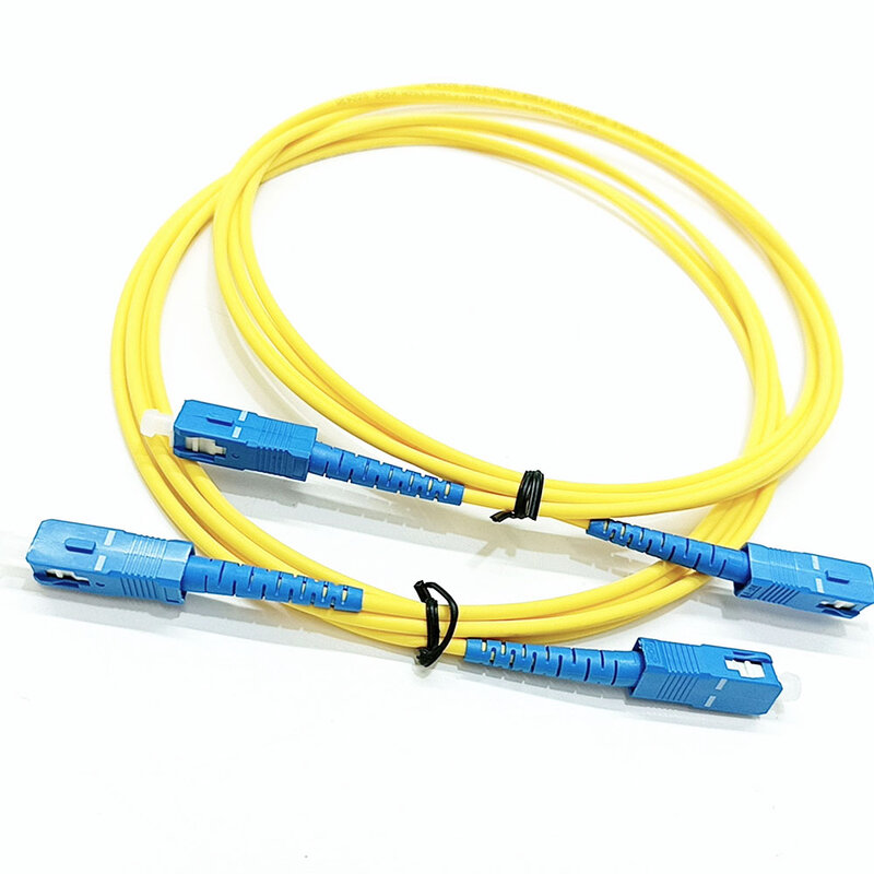 10 buah kabel Patch serat optik 2M SC UPC-SC UPC SM Simplex SX 3.0mm 9/125um SC/UPC