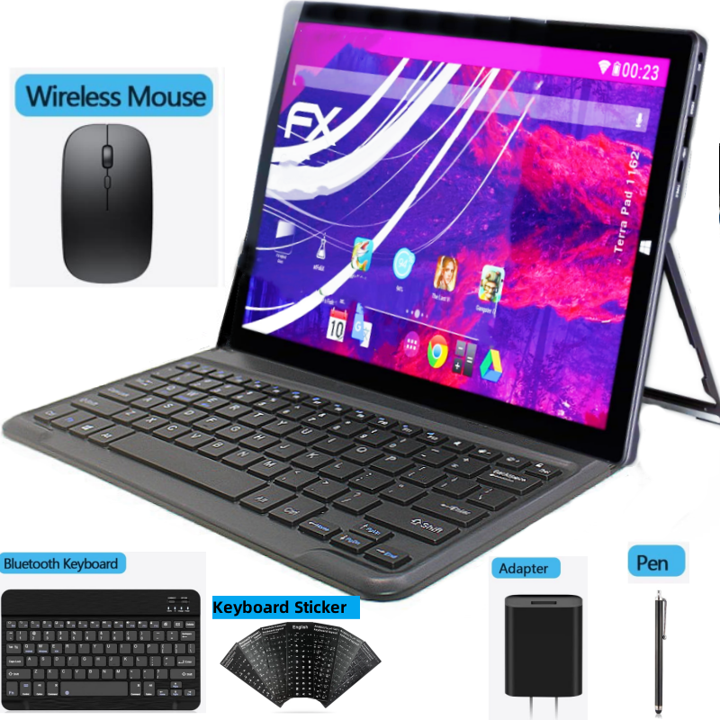Tablet PC Windows 10 com 64 Bit, 4GB RAM, 64GB ROM, PAD1162, Intel Celeron N3350, CPU 1920x1080 Pixel, Compatível com HDMI, 6000mAh, 11.6"