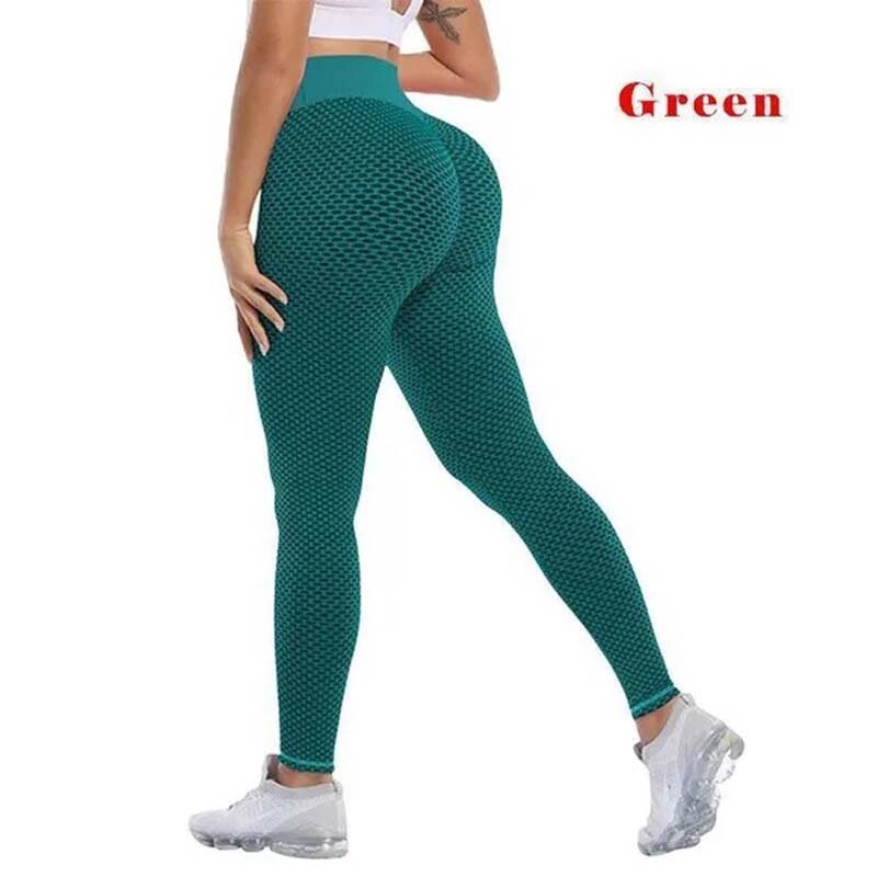 Women's Sport Legging Peach Hip High Waist Fitness Jacquard Honeycomb Yoga Pants Summer Bodybuilding Workout Female Clothing