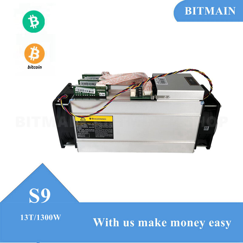 Free Electricity Recommend Bitmain Antminer S9 13T With Power Supply Optional BTC Bitcoin Mining Machine Asic Blockchain Miners