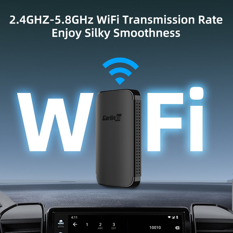 LoadKey Wireless Android Auto Adapter Bluetooth Connect A2A Dongle per telefono Android compatibile pulsante Auto Stereo 5.8Ghz Wifi