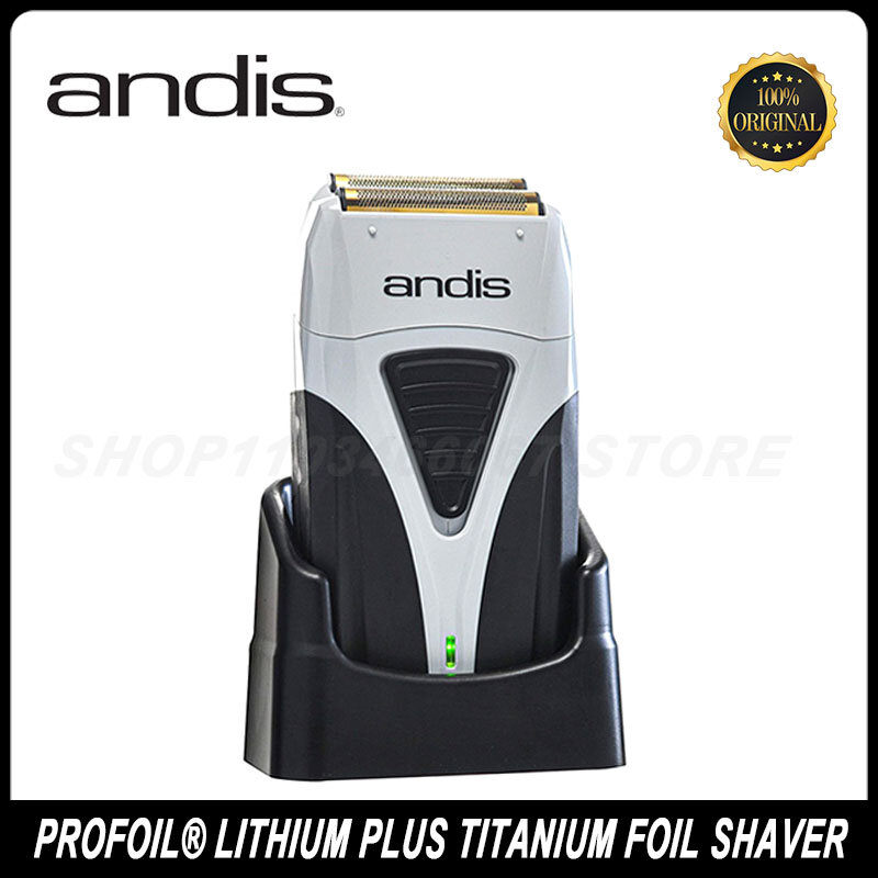 Original Andis Profoil Lithium Plus 17205 Barber Hair Cleaning Electric Shaver For Men Beard Stubble Razor Bald Shaving Machine