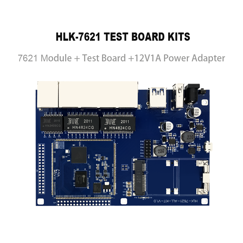 Nieuwe Mt7621 Gigabit Ethernet Router Testkit/Ontwikkelbord HLK-7621 Module Fabrikant Ondersteuning Openwrt Dual Core