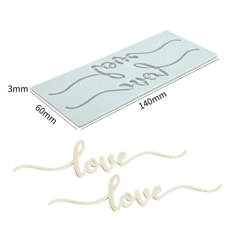 1 шт., силиконовый коврик для выпечки, с надписью «Love»