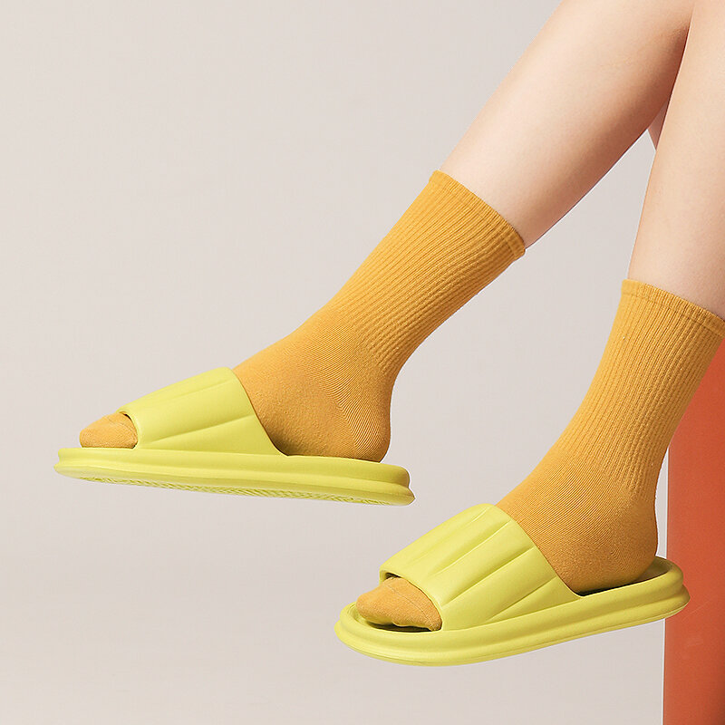 Zapatillas de plataforma de verano para mujer, sandalias de suela suave Eva, zapatos antideslizantes de ocio para interiores y baño
