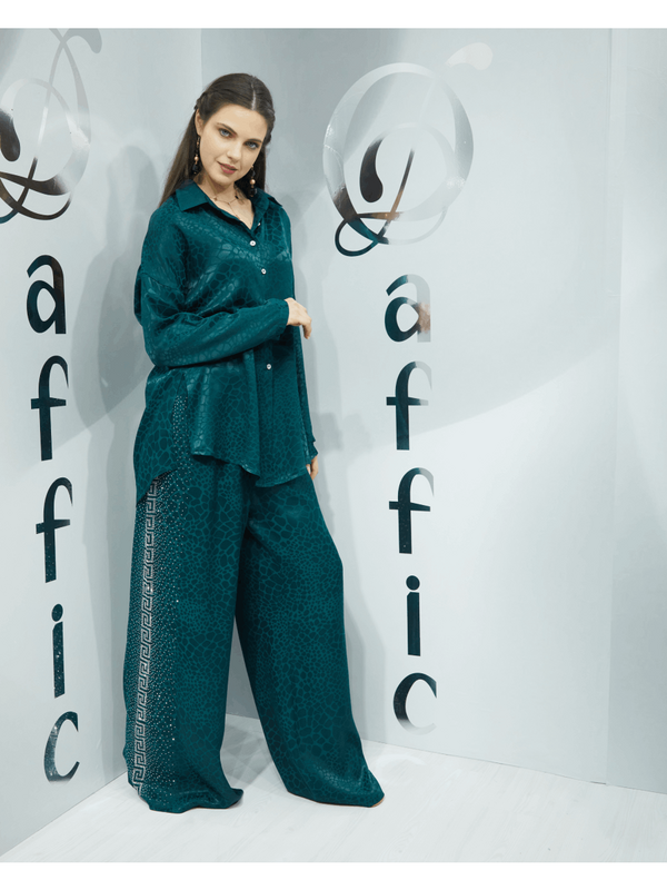 Daffic muestra tu estilo con lujosos conjuntos estampados de dos piezas de seda: ¡Perfectos para mujeres de moda!